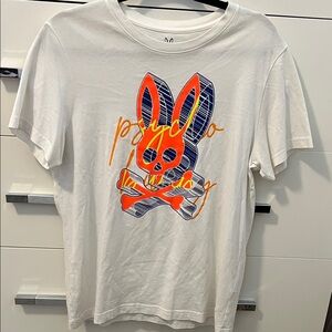 Psycho Bunny Men’s Tee with Orange and Blue Graphic